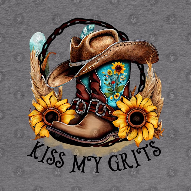 KISS MY GRITS COUNTRY WESTERN by XOXO VENUS